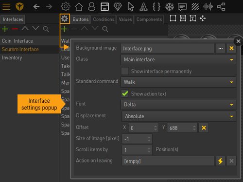 Interfaces - The Official Visionaire Studio: Adventure Game Engine Wiki