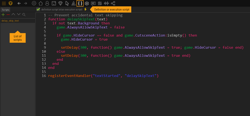 Scripting - The Official Visionaire Studio: Adventure Game Engine Wiki